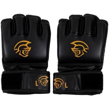 Imagem de Luva mma sparring treino profissional preta/amarela pretorian, G/GG