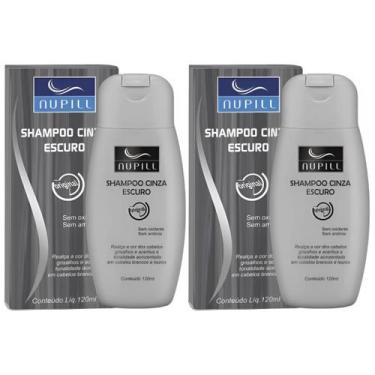 Imagem de Kit 2 Shampoo Cinza Escuro Nupill Cabelo Grisalho Profissional Sem Amo