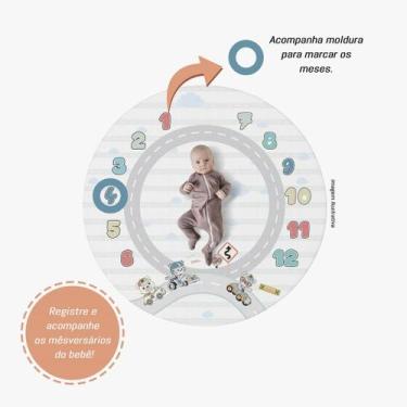 Imagem de Tapete Cenário Mesversário Carro Redondo 1,25m - PRESENTE-BRINDE