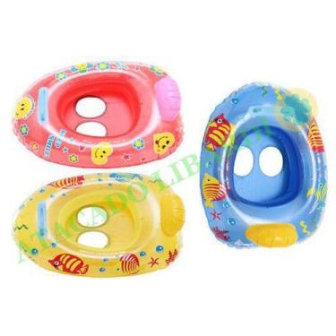Imagem de Bote Boia Infantil Inflável Bebe Piscina - crb, Amarelo