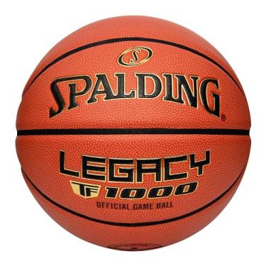 Imagem de Spalding Bolas de basquete Precision TF-1000 para jogos internos, capa acolchoada de microfibra de aderência seca, aprovada pelo ensino médio - Tamanho 7, 75 cm