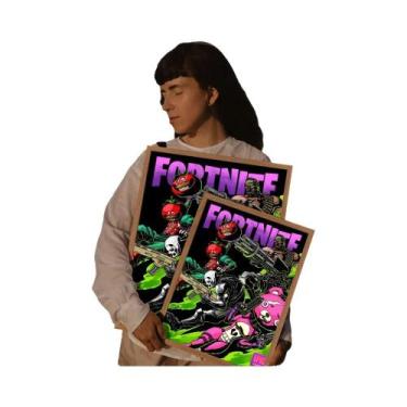 Imagem de Cartazes Adesivos De Papel Branco F_Fortnites Hot Game Wall Sticker Sa