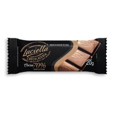 Imagem de Chocolate 70% Cacau 20g  Sem Lactose  Laciella
