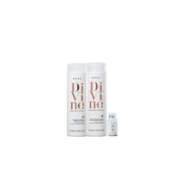 Imagem de Kit Braé Divine - Shampoo 250ml + Condicionador 250ml + Ampola 13ml