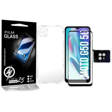 Imagem de Capa Capinha para Moto G50 5G + Película Vidro 3d + Câmera - Cell In P