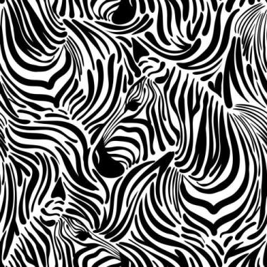Imagem de Papel de Parede Adesivo Zebra 303308312 0,58x2,50M - Adesivo BR
