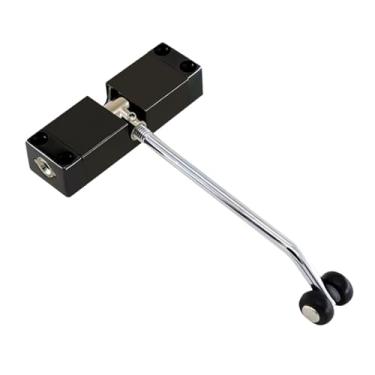 Imagem de WeiLaiKeQi Fechadura de porta de mola ajustável comercial garante fechamento seguro para quarto, cozinha, escritório resistente, batente, fechadura automática de, Preto