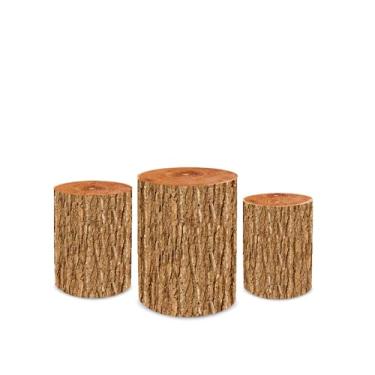 Imagem de Kit Capa De Cilindro Em Tecido Para Decoração Festa Tema Tronco