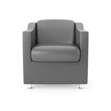 Imagem de Poltrona Bia Decorativa Reforçada Recepção Clinica Salão Sala De Estar Courino