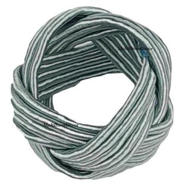 Imagem de KIT 06 Argola Porta Guardanapo Anel Trançado Verde Água Luxo Mesa Post