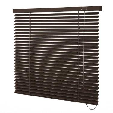 Imagem de Persiana Horizontal Alumínio 25mm Marrom - 1,03m x 1,20m - Alanza