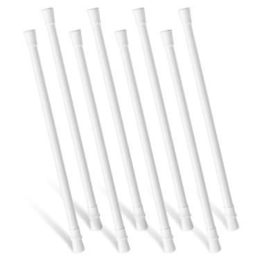 Imagem de Pacote com 8 barras de segurança de janela ajustáveis de 60 a 119 cm, hastes de tensão extensíveis de vidro deslizante, barras de segurança com pontas de borracha para janelas internas, armário de