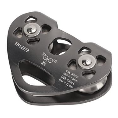 Imagem de Keenso Polia de Alumínio da Tirolesa Com Rolamentos Duplos, Carrinho de Velocidade Em Tandem Portátil para Alpinistas