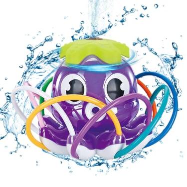 Imagem de Brinquedo de Aspersor de Água Infantil para Exterior - Aspersor de Jardim em Forma de Polvo com 8 Tubos Oscilantes | Brinquedo De Água Para Jardim Exterior Para Crianças De 3+ Anos Piscina Relvado Qui