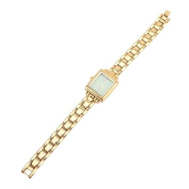 Imagem de Eujgoov Retor de Pulso Em Aço Inoxidável Feminino Retro de Shinestone da Moda Assistir para Uso Diário (Ouro)