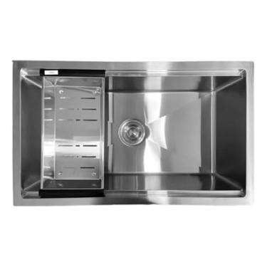 Imagem de Cuba Inox Support Sobrepor Embutir 75x45 Escorredor Traçado