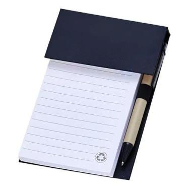 Imagem de Bloco Anotações E Caneta-kit 50 Pç Personalizado Preto - Pronto Print