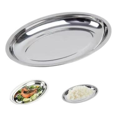 Imagem de Conjunto de 10 Travessas Ovais em Aço Inox, 30cm, Alta Resistência, Brilho Duradouro, para Uso Doméstico e Profissional