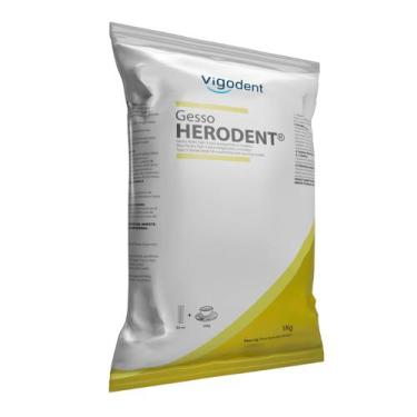 Imagem de Gesso Pedra Amarelo Tipo III Herodent com 1Kg Vigodent