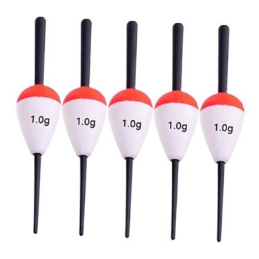 Imagem de Aymzbd 5 peças de bóias de pesca, bóias de espuma de EVA de alta flutuabilidade para pesca de, pompano e perca, 1g