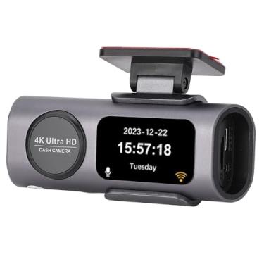 Imagem de Diyeeni Dash Cam Front e Traseira, Câmera de Traço 4K Ultra HD+1080p para Carros, Built In GPS, Mini Car Camera, App, Night Vision, G Sensor, Modo de Estacionamento 24H, Gravação de Loop