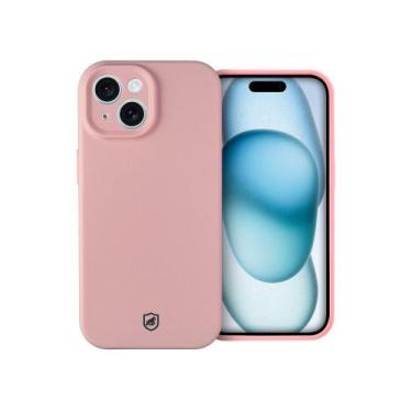 Imagem de Capa case capinha para iPhone 15 - Silicon Premium Rosa - Gshield