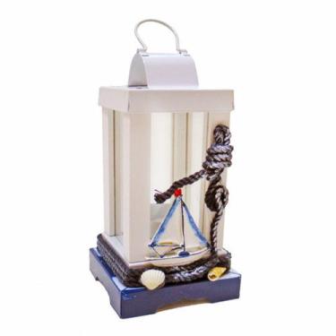 Imagem de Lamparina Luminária Naval Castiçal de Vela Barco Decoração - Gici Deco