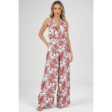 Imagem de Macacão Longo PKS Estampado Mix Laranja-GG-Feminino