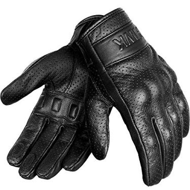 Imagem de HWK Luvas de motociclista masculinas para motociclista motociclista táticas de couro motociclista para dirigir e corrida ... (2GG)