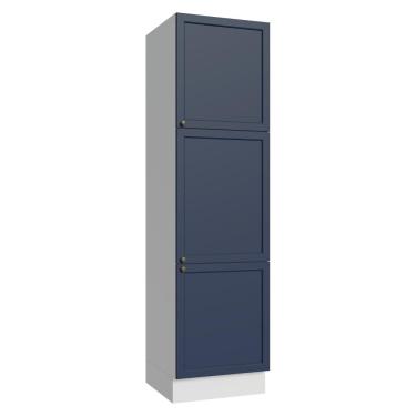 Imagem de Paneleiro 60 cm 3 Portas Branco/Azul Vik Madesa
