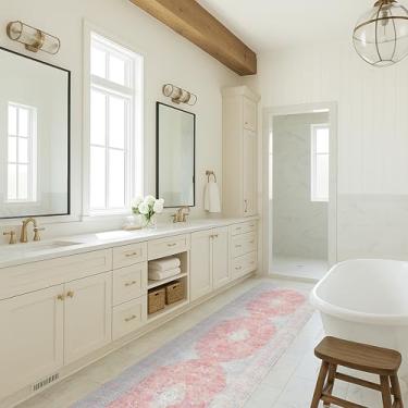 Imagem de Fame Rugs Tapete turco Lavável Vintage Oriental Inspirado Tradicional Tapete Pequeno Moderno Tapetes de Entrada Luxo Entrada Quarto Banheiro Cozinha (410CP, 2'5 x 6'9)