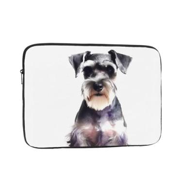 Imagem de Capa para laptop Schnauzer bem-comportada bolsa para laptop bolsa de transporte para computador 15 polegadas capa protetora para notebook
