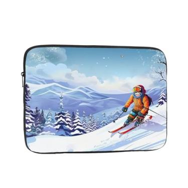 Imagem de Capa para laptop de esqui de inverno de 15 polegadas à prova de choque capa protetora para notebook resistente à água bolsa de computador bolsa de computador portátil pasta para laptop para homens e