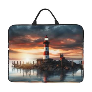 Imagem de Capa para laptop, farol à beira-mar, bolsa para laptop, capa protetora para notebook de 14 polegadas