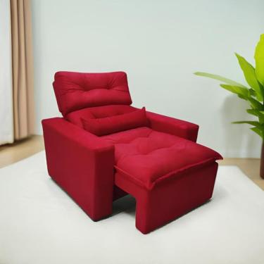 Imagem de Poltrona do Papai Retrátil e Reclinável em Tecido Suede