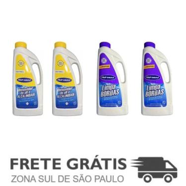 Imagem de Kit 2 Diminuidor de pH, 2 Limpa Borda 1L - Hidroazul