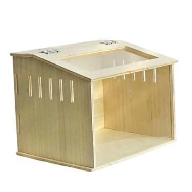 Imagem de WeiLaiKeQi Caixa chocadeira para pintinhos em gaiola de madeira para hamster, gaiola para pequenos animais, caixa de nidificação para ratos e camundongos, 40cmx30cmx30cm