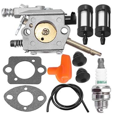 Imagem de Zreneyfex WT-45 Carburador para Stihl FS48 FS52 FS62 FS66 FS81 FS86 FS88 H24D FS106 BR400 Cordão aparador 41261200610 W/Filtro de linha de combustível Junta vela de ignição
