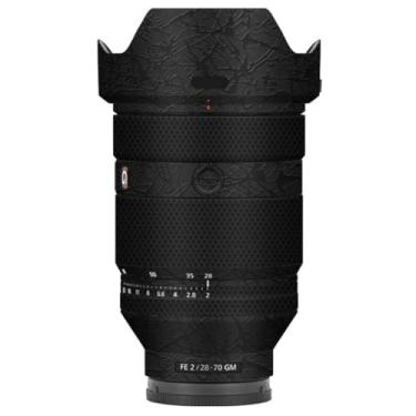 Imagem de Película protetora de lente de câmera película protetora de vinil adesivo premium para Sony FE 28-70mm F2 GM decalque 28-70 F 2 GM (plash ultra preto)
