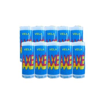 Imagem de Pacote com 10 Velas Axé Branca 165g Vela 7 dias