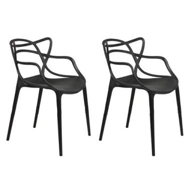 Imagem de Kit 2 Cadeiras Alegra Polipropileno Mesa Jantar Cozinha Varanda Jardim