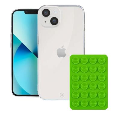 Imagem de Kit Capa Crystal Slim Para Iphone 14 + Ventosa - Verde -