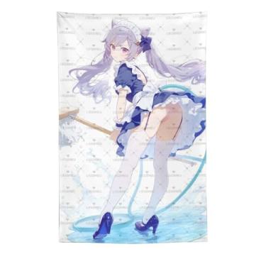 Imagem de LIEGBMEU Tapeçaria Pinup Girl Sexy Hot Anime Girl 152.4 cm x 228.6 cm Wall Quilt Art Whimsical Tapestry DecorationAa067