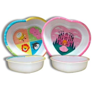 Imagem de Prato Infantil Tigela Coração Para Meninas 15,5cm (Princesas)