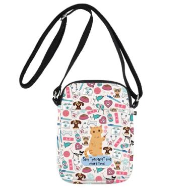 Imagem de JNIAP Bolsa tiracolo Vet Tech para presente de técnico veterinário presente para veterinários Say Pspsps One More Time Veterinarian Shoulder Bag, Cb "Pspsps"