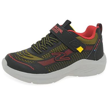 Imagem de Skechers Kids Boy's Hyper-Blitz Sneaker, Black/RED, 4 Big Kid