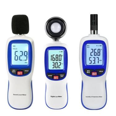 Imagem de Kit Segurança Decibelímetro-Luxímetro-Termo-Higrômetro