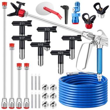 Imagem de Kit de pistola de pulverização de tinta sem ar Gyfent 3600PSI com mang