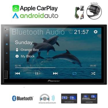 Imagem de Multimidia Auto 2din Pioneer Bluetoot USB Aux DMH-145BR+Cam