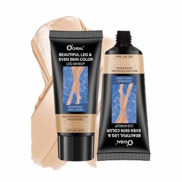 Imagem de 2 peças de cobertura de loção corporal, creme corretivo para pernas, fita hidratante para tatuagem, maquiagem à prova d'água, sem transferência, mesmo tom de pele impecável, base de maquiagem para